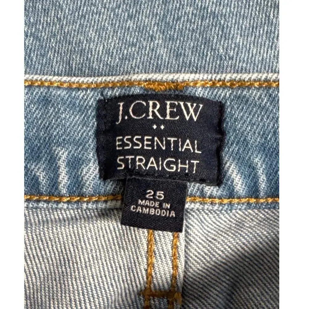 J. Crew Essential Straight Jean in‎ All-Day Stretch Marin Wash Size 25